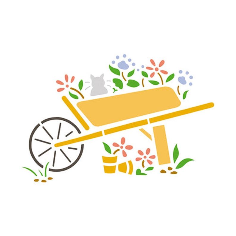 STENCIL WAGON 21X15CM Blanco