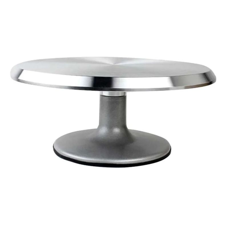 Plato Base Giratoria Metálica Profesional 30 Cm Decoración Torta-0