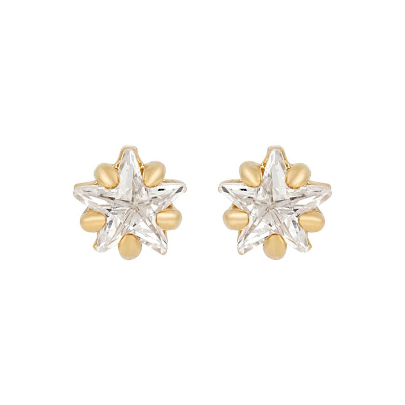 Aros Mini Cute Estrellita Cristal-0
