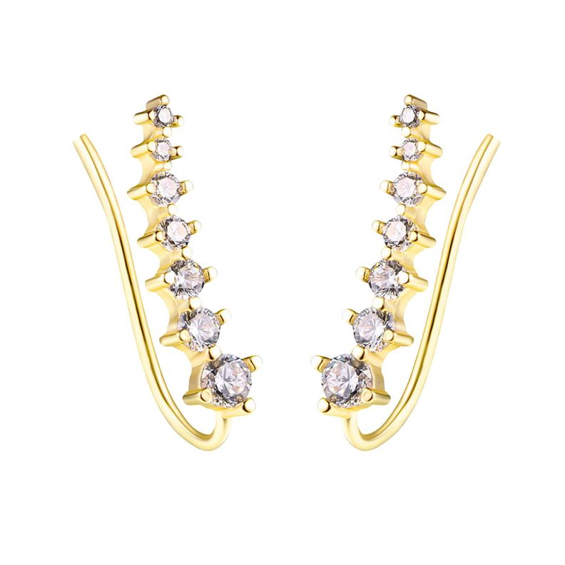 Aros Trepadores Cristal Dorado-0