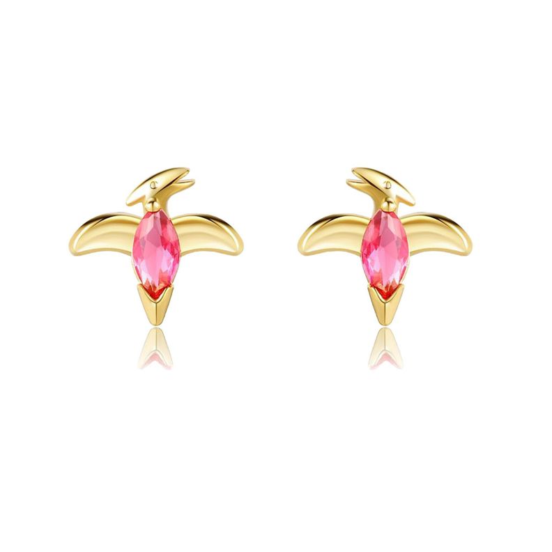 Aros Mini Dino Pterodáctilo Fucsia-0