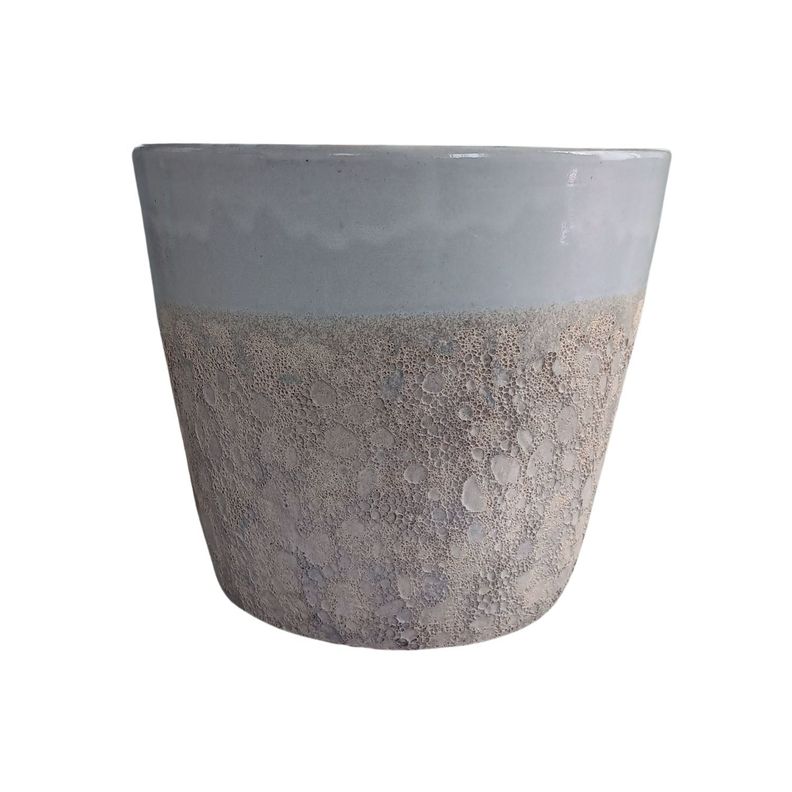 Maceta Seaside 28cm Conica Blanco Tropea Deroma