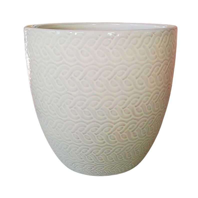 Maceta Woolly 36cm Blanca Arena Deroma Blanco