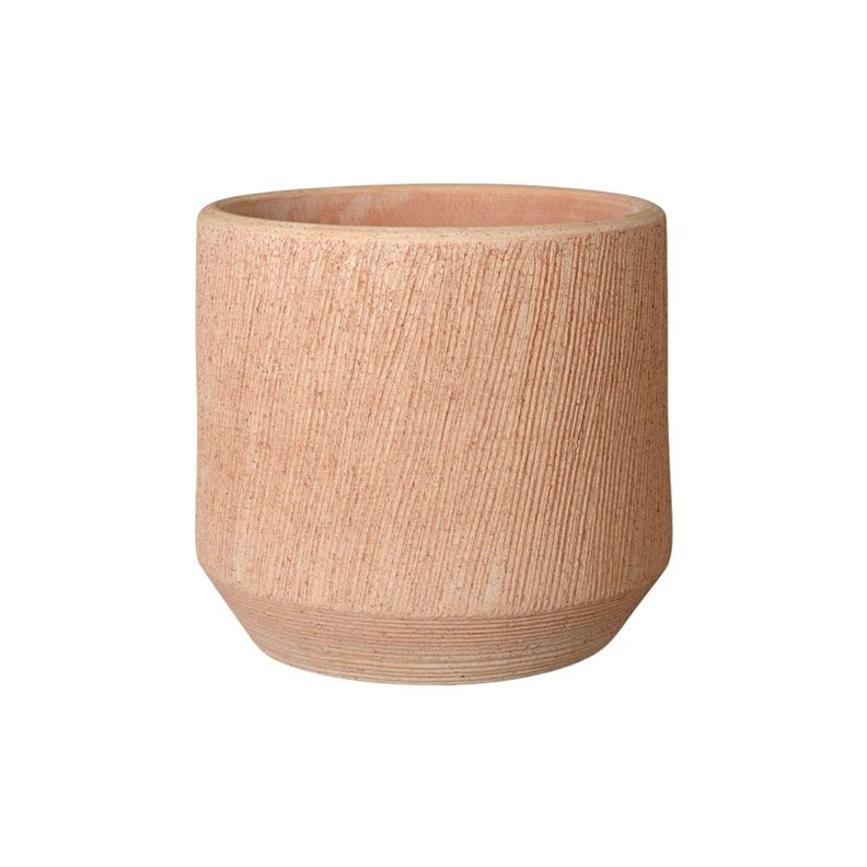 Maceta Graffio 25cm Texturizada, terracota