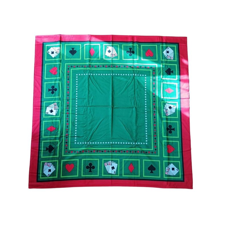 Mantel Cuadrada Casino Cartas - 100% Algodón Terciopelo - Teka-0