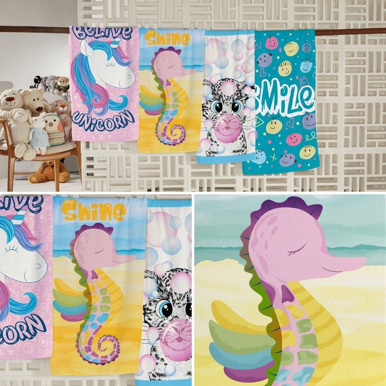 Toalla de Baño Candy Caballo Mariño - 65 x 115cm - 300 g/m² - 100% Algodón - Teka-2