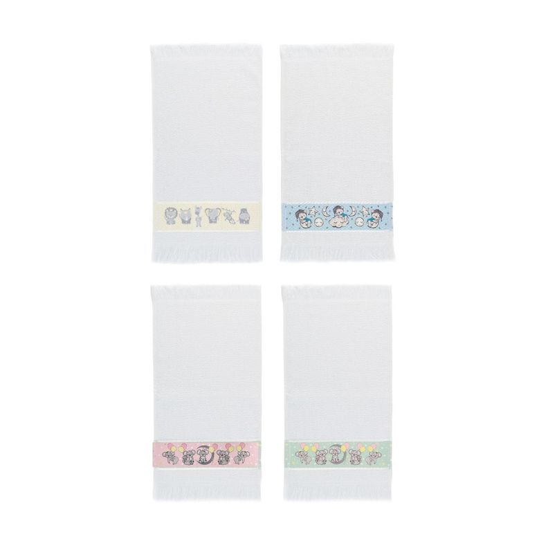 Set 4 Toallas de Mano Antimicrobiano para Bebés - 250 g/m² - Teka-0