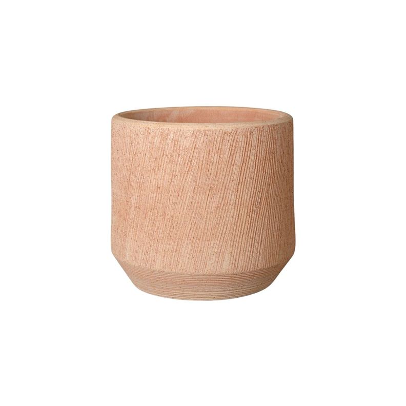 Maceta Graffio 19cm Texturizada, terracota