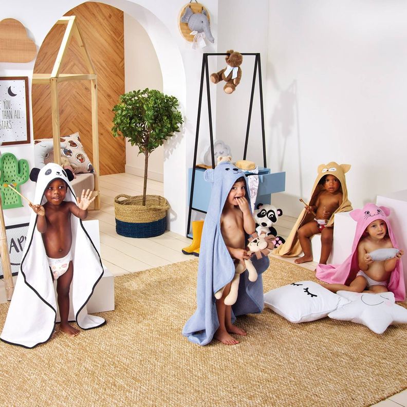 Toalla Capucha De Algodón Bordado Gata - 75 x 100cm - 300 g/m² - Teka-2