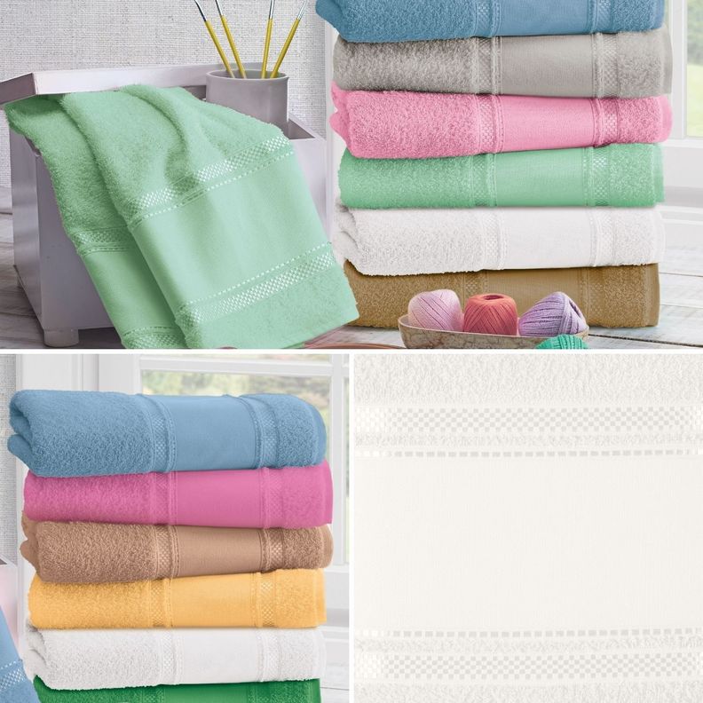Toalla de Rostro para Pintar Blanco - 100% Algodón - 360g/m² - Teka-2