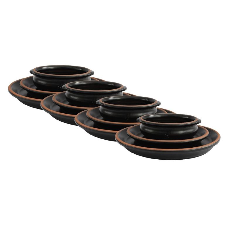 Set de Platos y Cazuelas Mestiza Negro Ebano-0