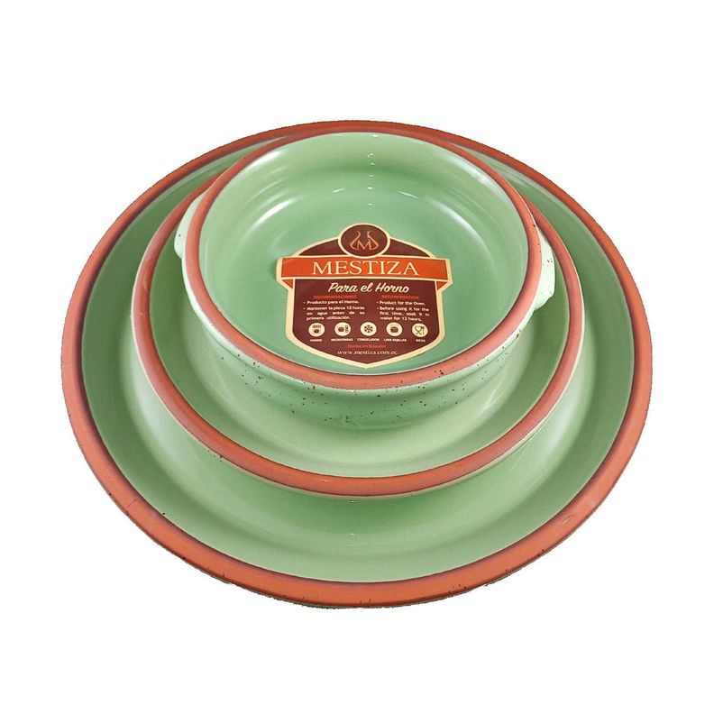 Set de Platos y Cazuelas Mestiza Menta Miel-3