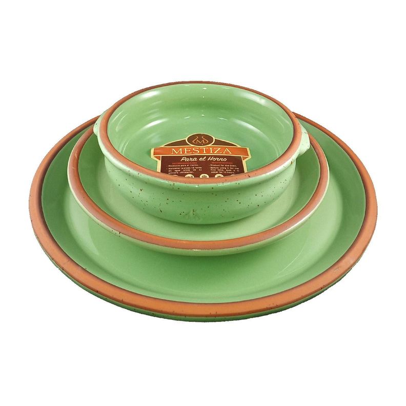 Set de Platos y Cazuelas Mestiza Menta Miel-1