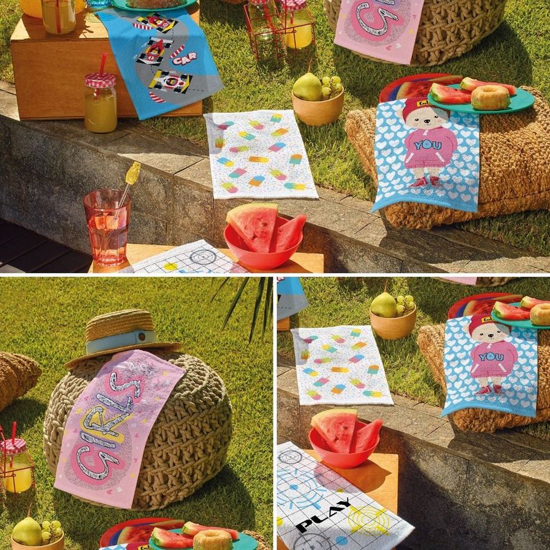 Pack 3 Toallas de Mano Preescolar GIRLS CANDY-2