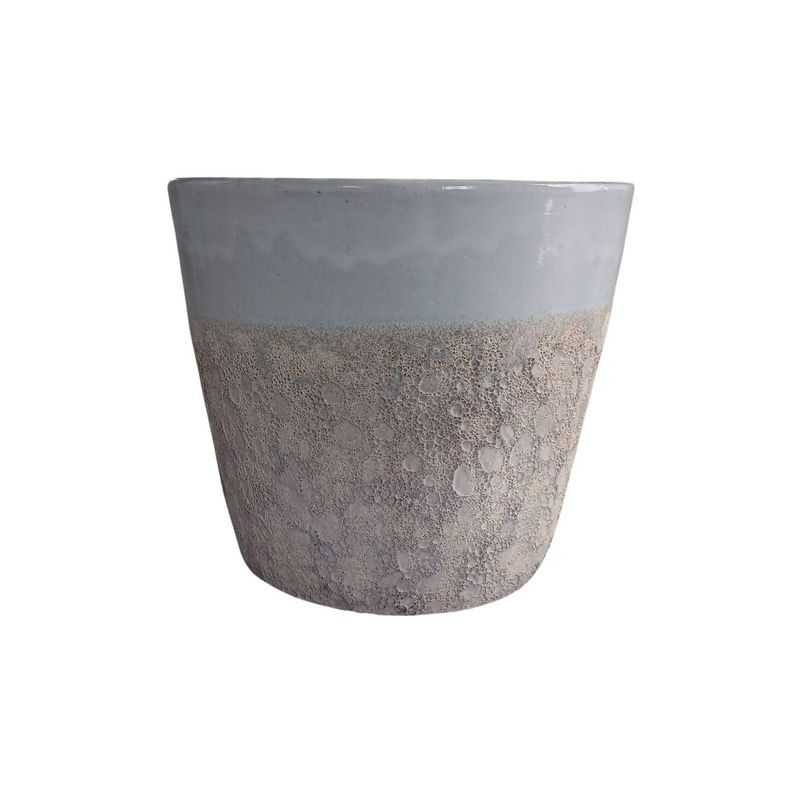 Maceta Seaside 23cm Conica Blanco Tropea Deroma