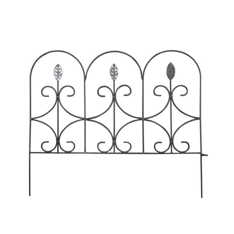 Cerco Jardin Metalico Pinon Negro