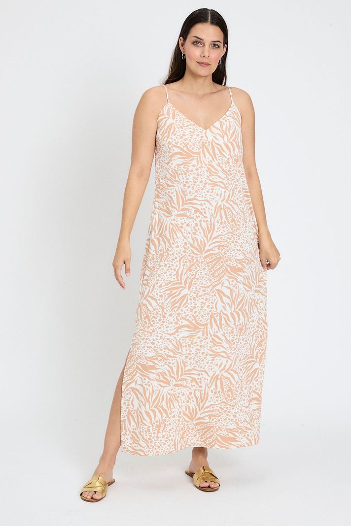 Vestido Largo Estampado Beige Ash 13507224002106-0