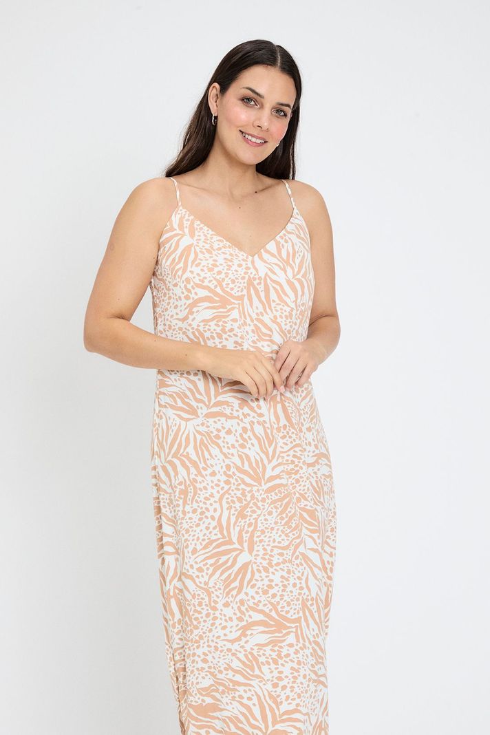 Vestido Largo Estampado Beige Ash 13507224002106-2