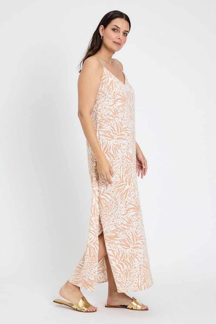 Vestido Largo Estampado Beige Ash 13507224002106-3