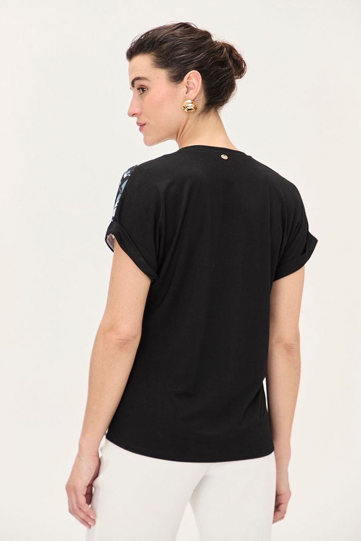 Polera Doble Tela Estampada verde Ma Griffe 14602224055107-2