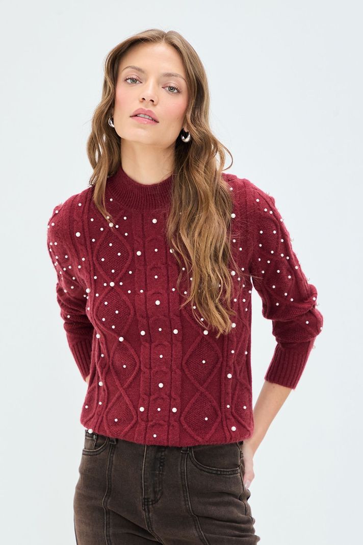 Sweater Liso Burdeo 18120125013112-4