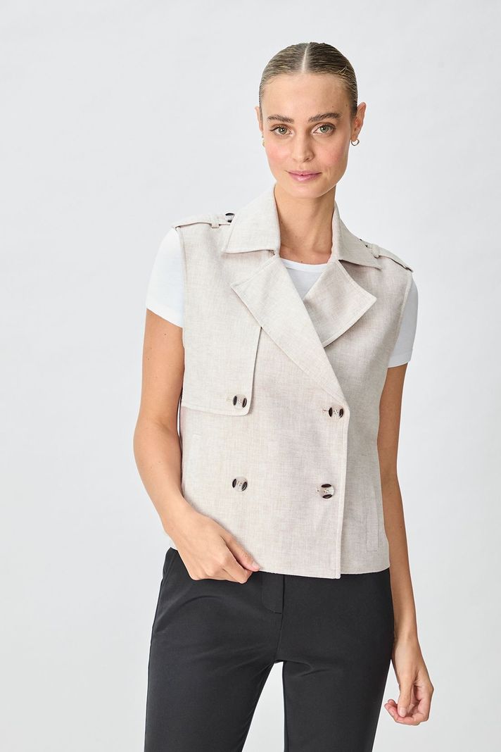 Impermeable (Trench) Liso Beige iO 17420125001106-0