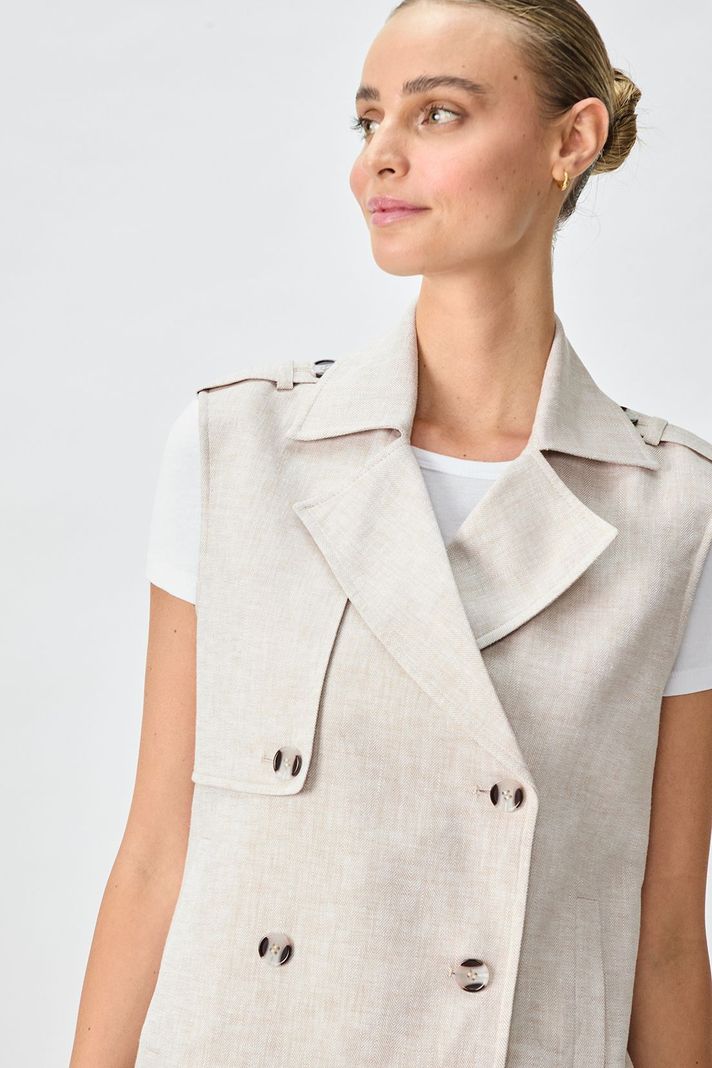 Impermeable (Trench) Liso Beige iO 17420125001106-1