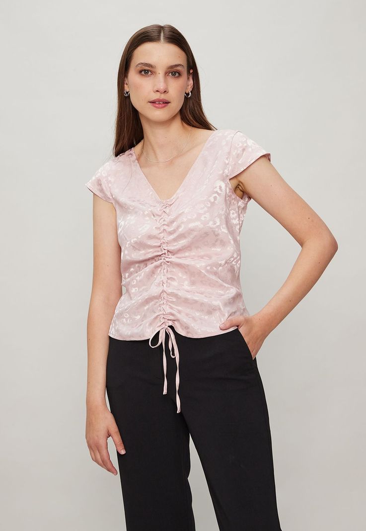 Top Satin Animal Print rosa Ash 14007124051123-0