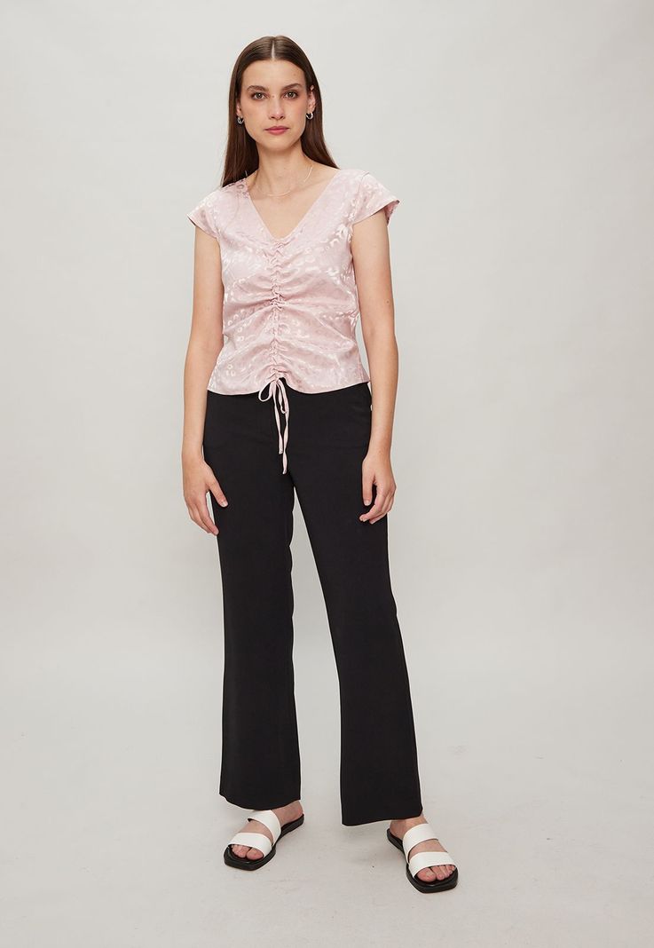 Top Satin Animal Print rosa Ash 14007124051123-2