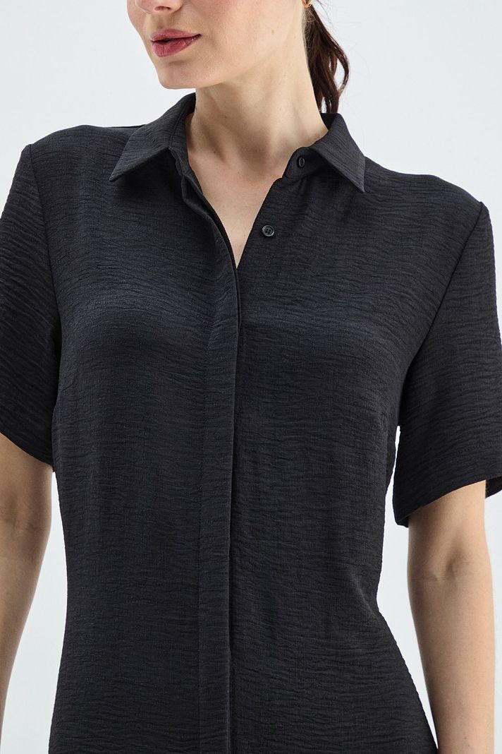 Vestido Camisero Holgado Negro Ma Griffe 13002224004102-1
