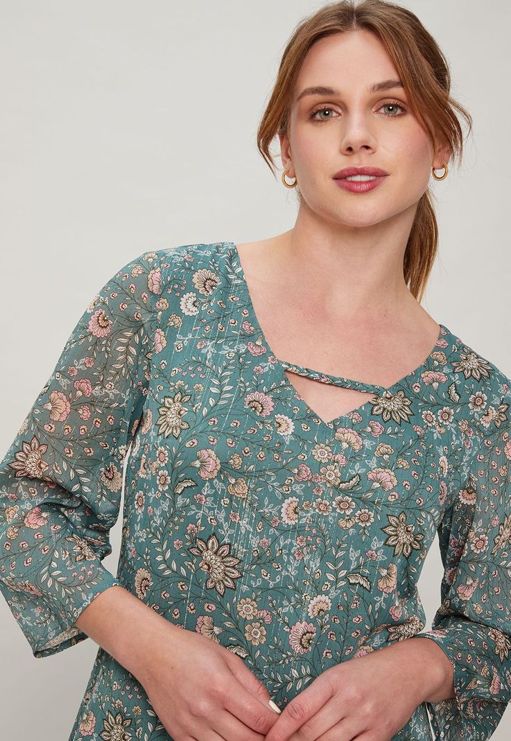 Vestido Tunica Con Brillo Verde Ash 13107124052107-1