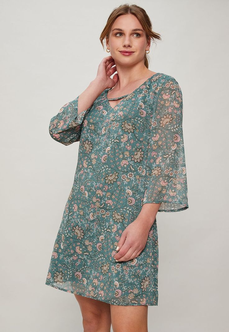 Vestido Tunica Con Brillo Verde Ash 13107124052107-2
