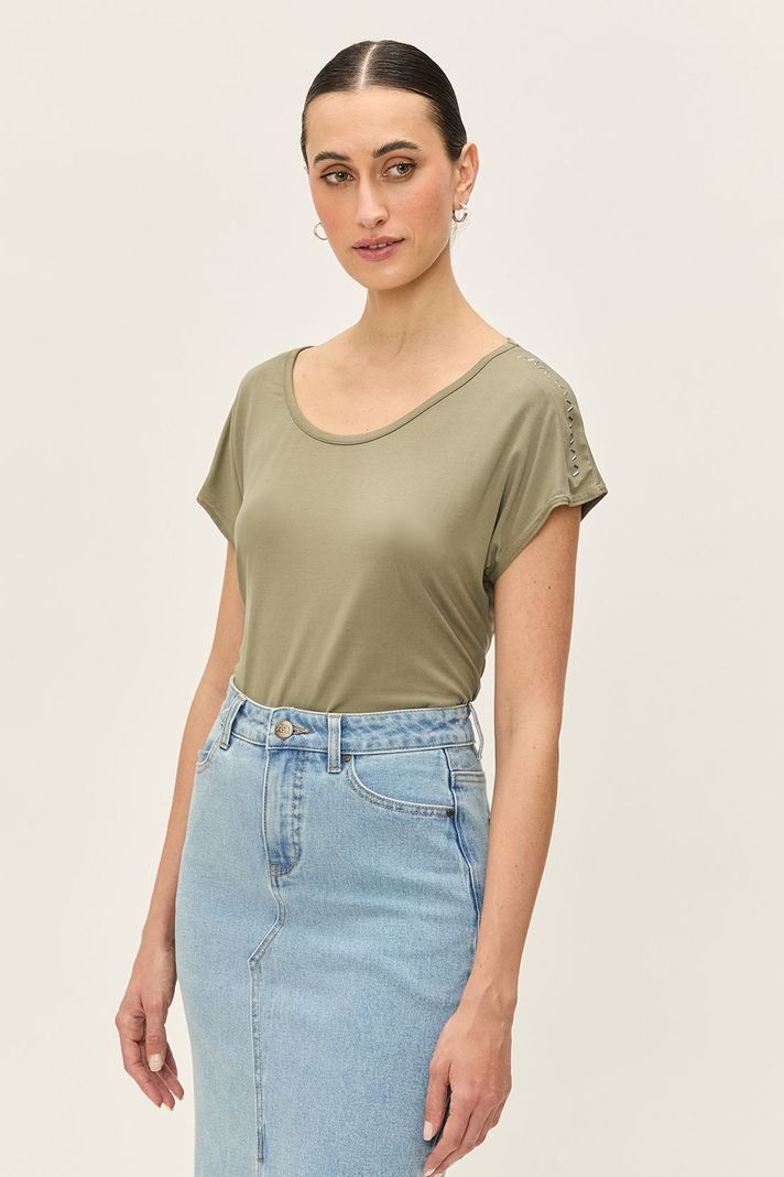 Polera Lisa Verde Ash 14204224002107-0
