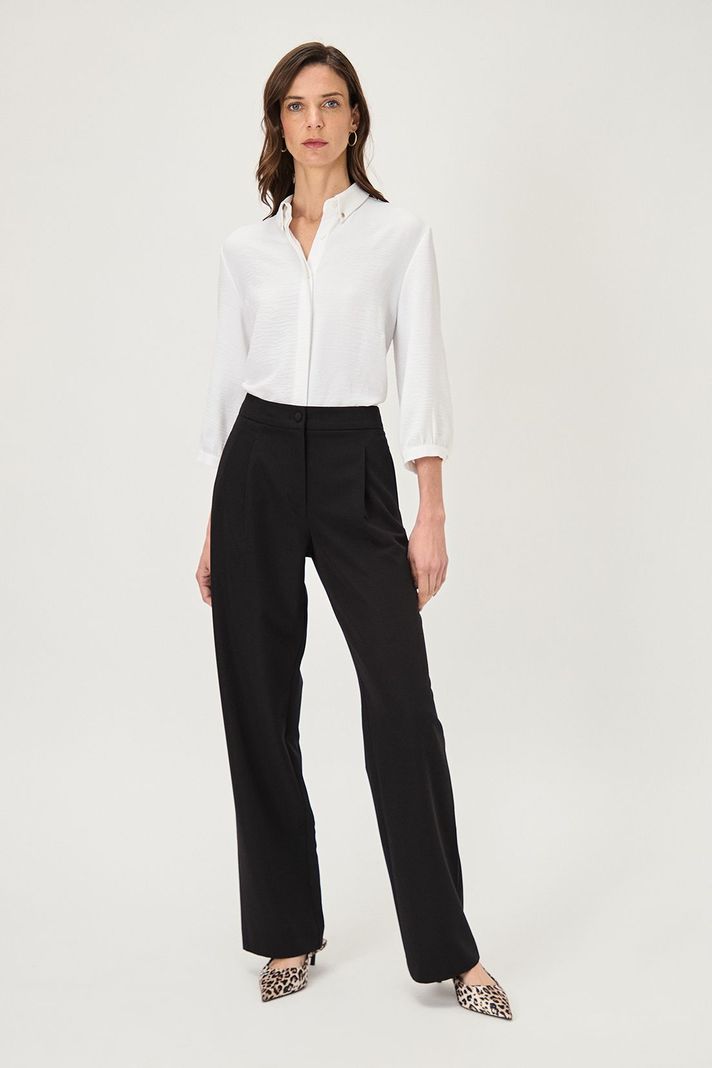 Pantalon Recto Pinzas Negro Ma Griffe 11002224058102-0