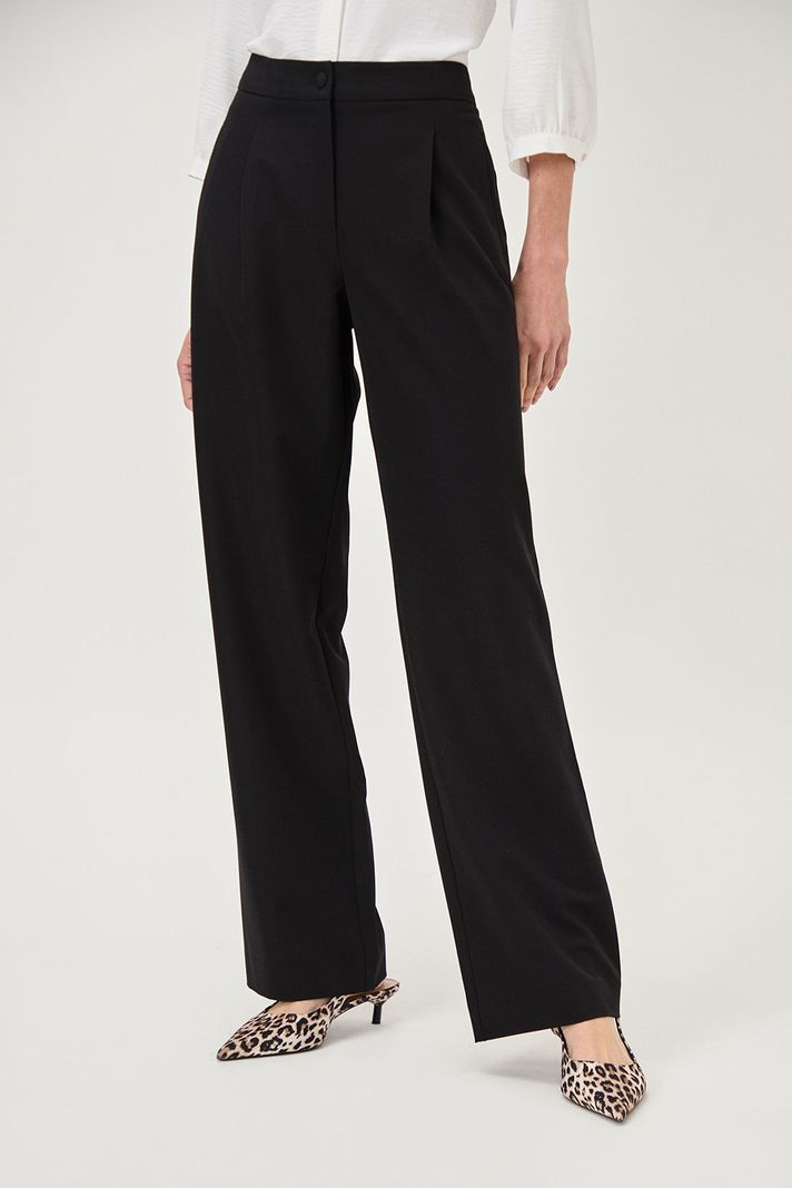 Pantalon Recto Pinzas Negro Ma Griffe 11002224058102-1