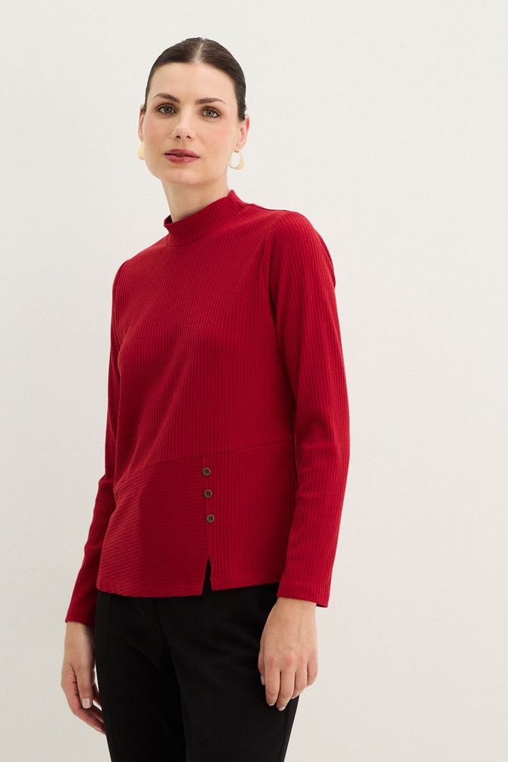 Polera Rib Acanalada Rojo 14202125007103-1