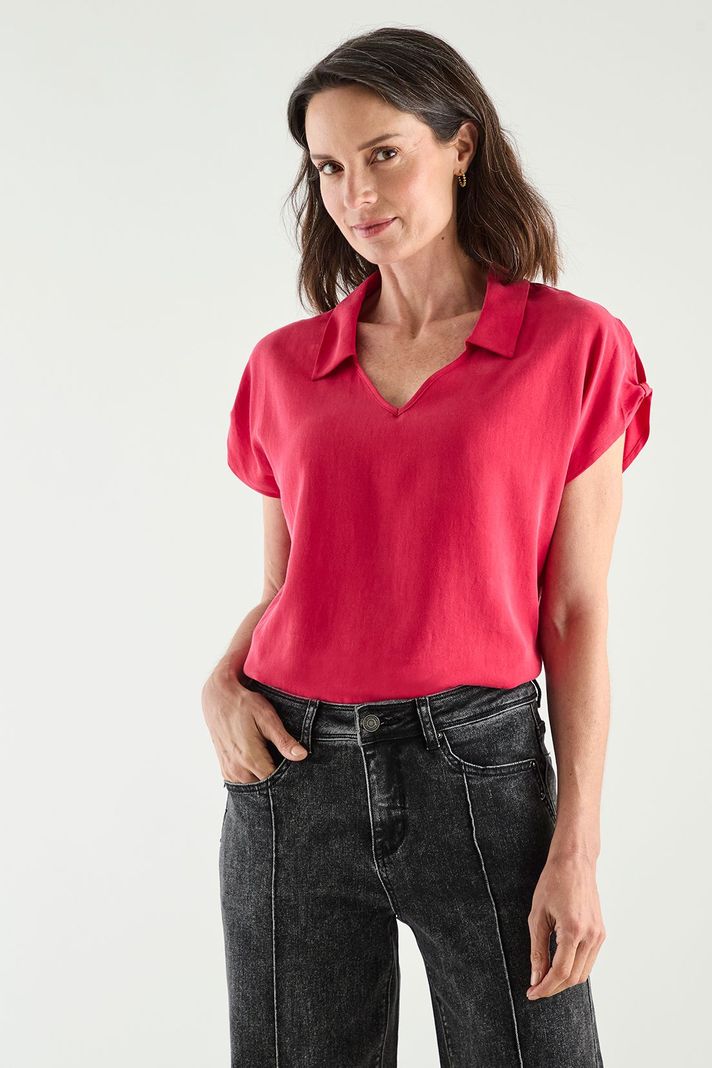 Blusa Escote En V fucsia Ma Griffe 14002125002116-0