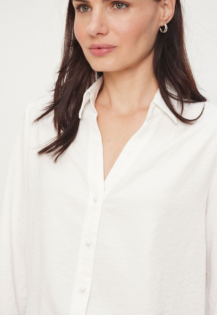 Blusa Camisera Cuello Abierto Blanco Ash 14007224055105-1