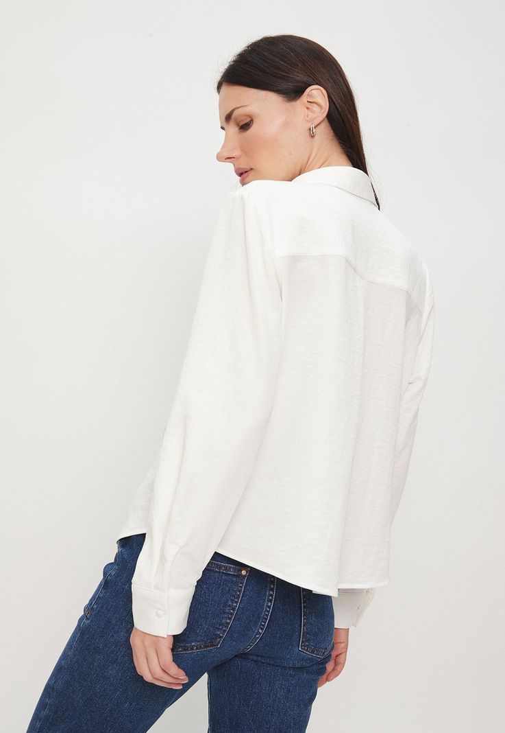 Blusa Camisera Cuello Abierto Blanco Ash 14007224055105-4