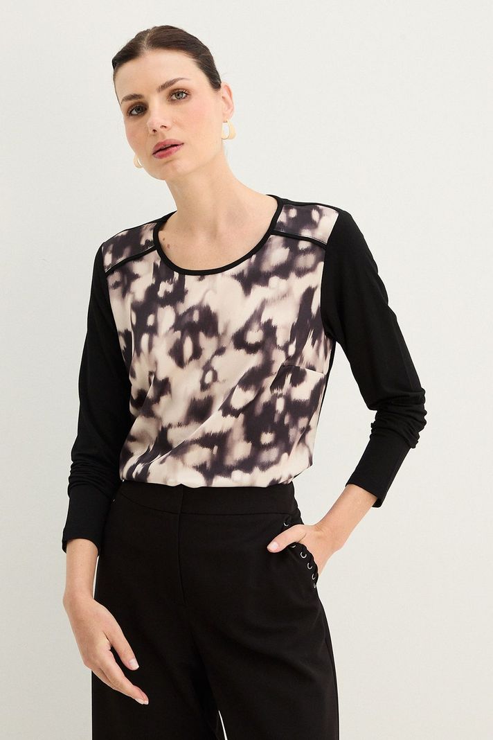 Polera Doble Tela Estampada Crudo 14602125054105-0