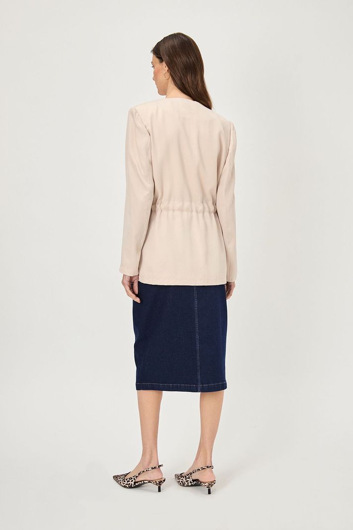 Chaqueta Ligera Lazo Beige Ma Griffe 17502224058106-3