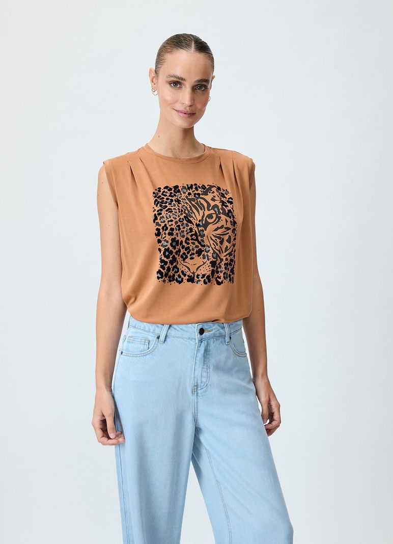 Polera Estampada Cafe iO 14620125050129-0
