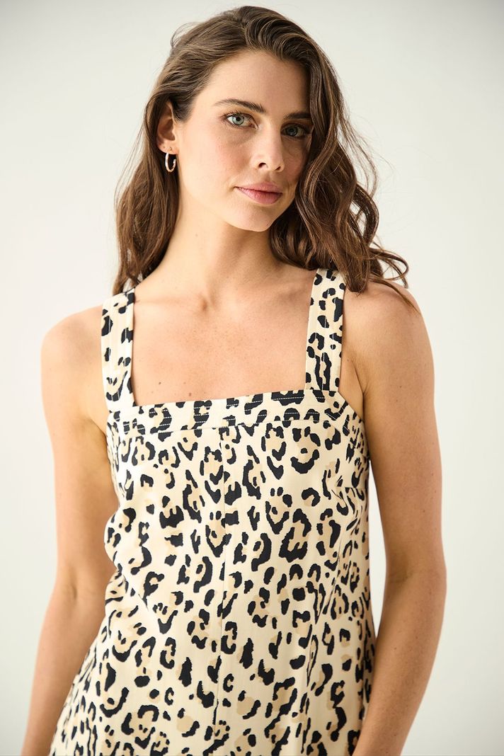 Vestido Largo Estampado Negro Ash 13507224053102-1