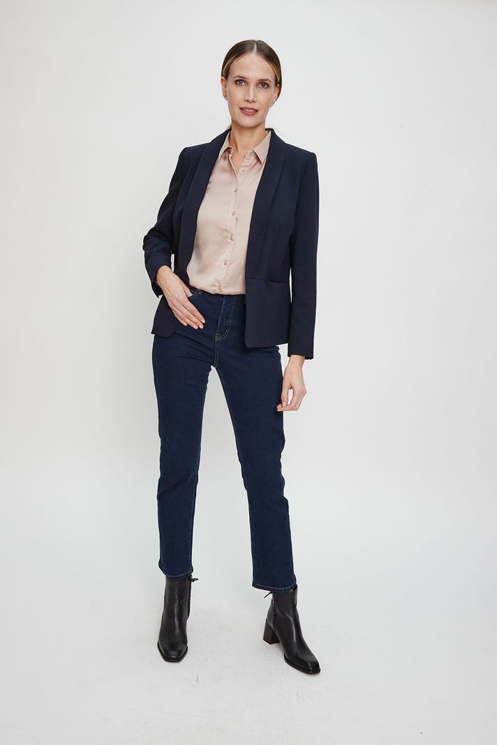 Blazer Liso Azul Ma Griffe 16002224050104-0