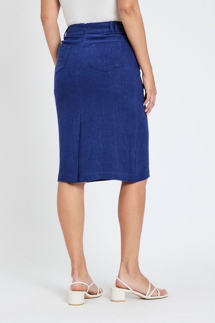 Falda Lisa Larga Azul Ash 12304224001104-4