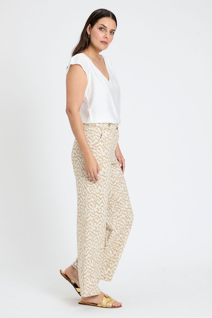 Pantalon Estampado Beige Ash 11107224002106-2
