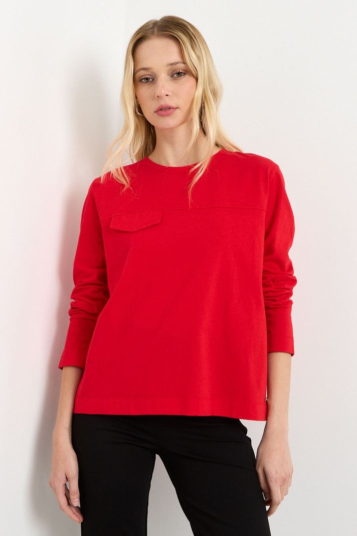 Polera Manga Larga Rojo Ash 14207125060103... a $15.990