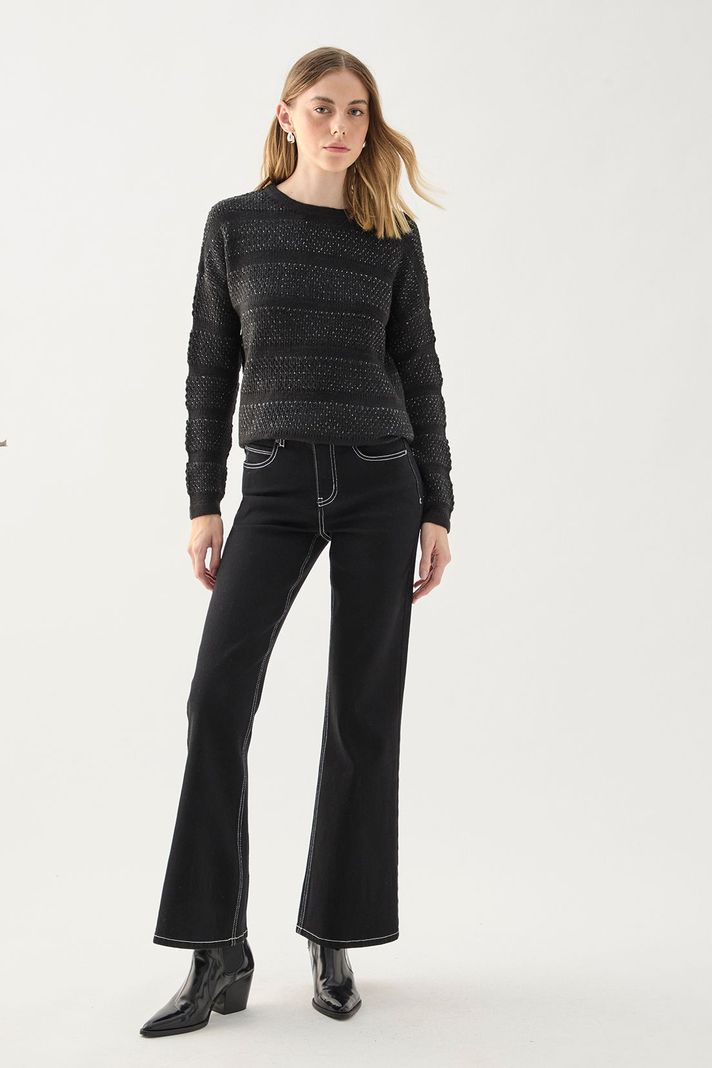 Sweater Liso Negro 18104125002102-3
