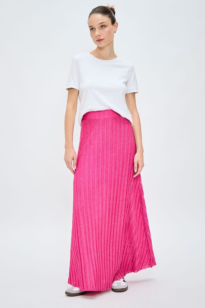 Falda Lisa Larga Fucsia iO 12320224051116-0