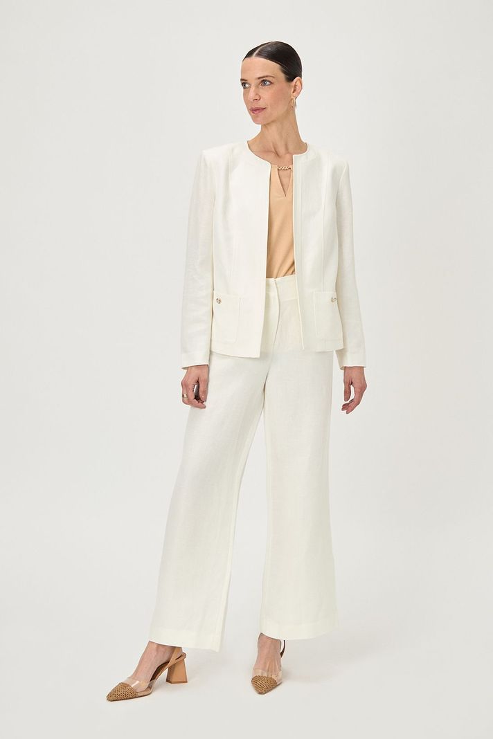 Chaqueta Lino Blanco Ma Griffe 17502224057105-1